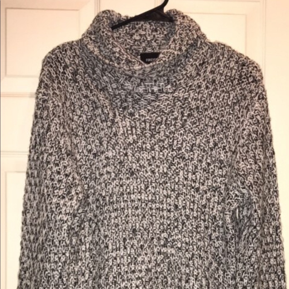 Gray turtle neck